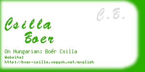 csilla boer business card
